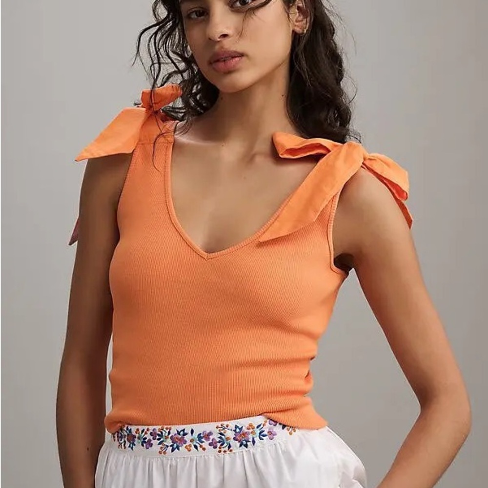 The Rafaela Bow-Tie Tank by Maeve Size Small